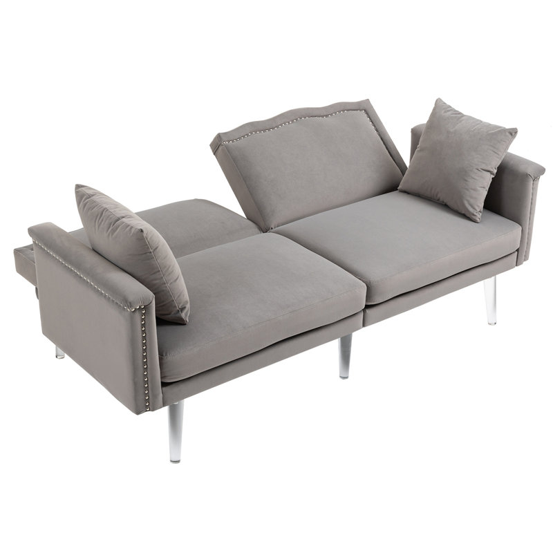 Canapé-lit 2 places, gris