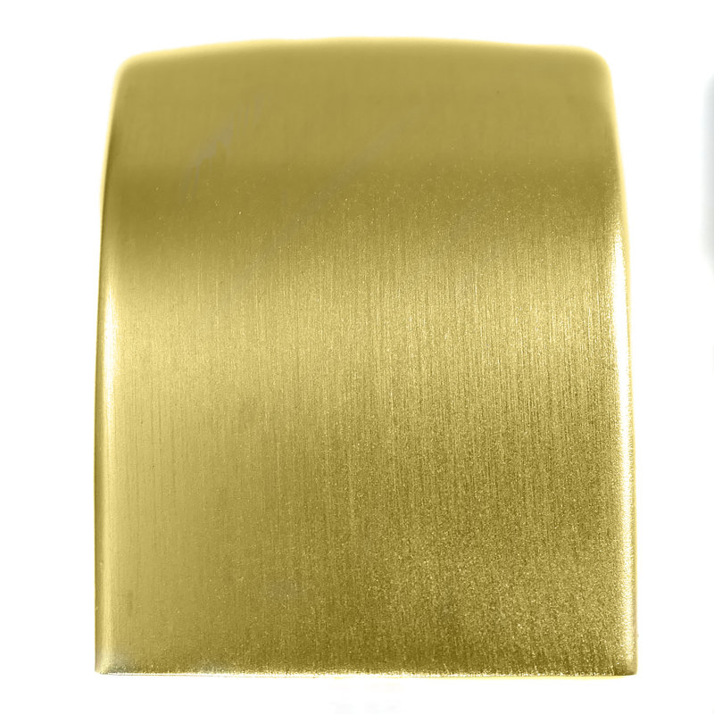 Cup / Bin Pull, Matte Brushed Brass, 6 19/64"
