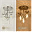 Plafonnier encastré 3 lumières avec verre d'eau, 3,9 po de largeur, base E26-369626944