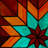 12"H Amelie Quilt Square Stained Glass Window Panel