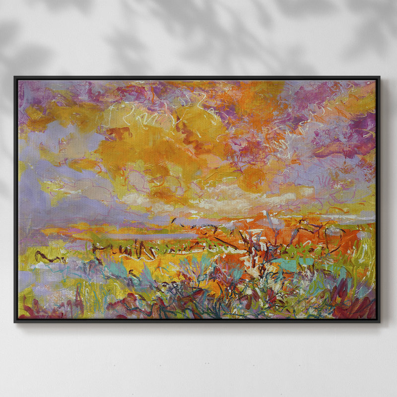 Toile encadrée de qualité supérieure Radiance, Black Closed Corner Framed Canvas, H 27 po x l 41 po x P 2 po