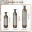 Ensemble de 3 vases en métal en forme de gouttelettes - 3 grands vases de plancher émaillés pour une décoration intérieure élégante-46986707