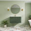 Ensemble de meuble-lavabo mural simple flottant vert avec lavabo 36 po entièrement assemblé-130462671
