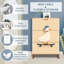 Armoire de rangement pour chaussures avec 3 tiroirs rabattables pour un canard mignon portant un range-chaussures beige