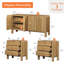 Ensemble de chambre à coucher 3 pièces, commode et table de chevet de style Mid-Century pour la chambre à coucher, commode moderne à profil incurvé, ensemble de commode en bois-318215803