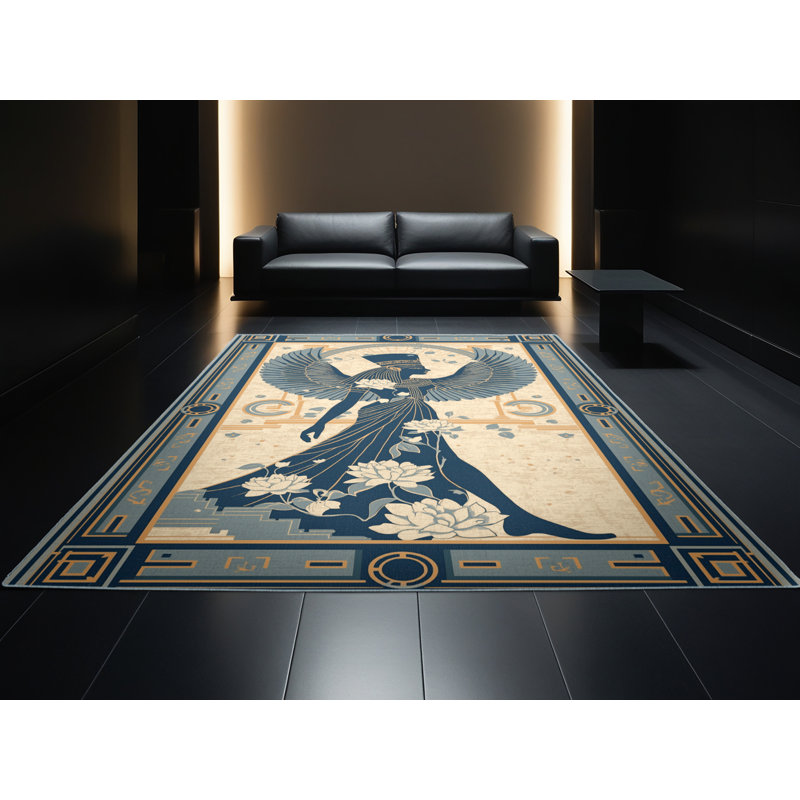 Tapis chic et luxueux lavable à la machine Hamilton Isis, 7 x 10