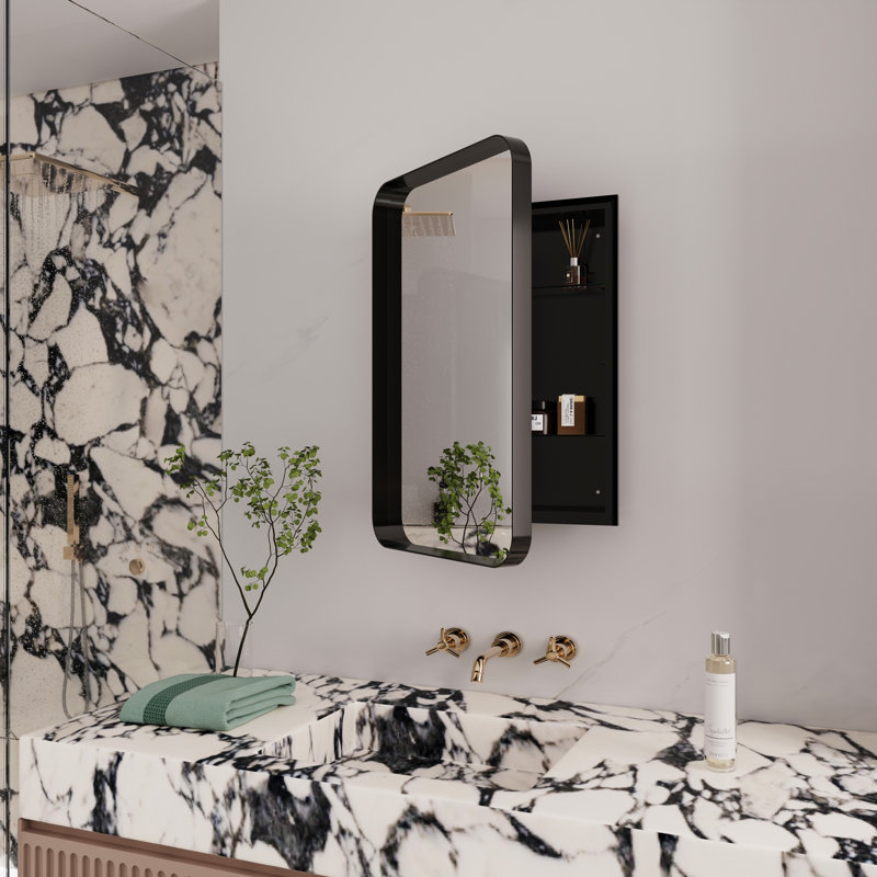 Armoire à pharmacie en miroir l 15,7 po x H 23,6 po Alyea