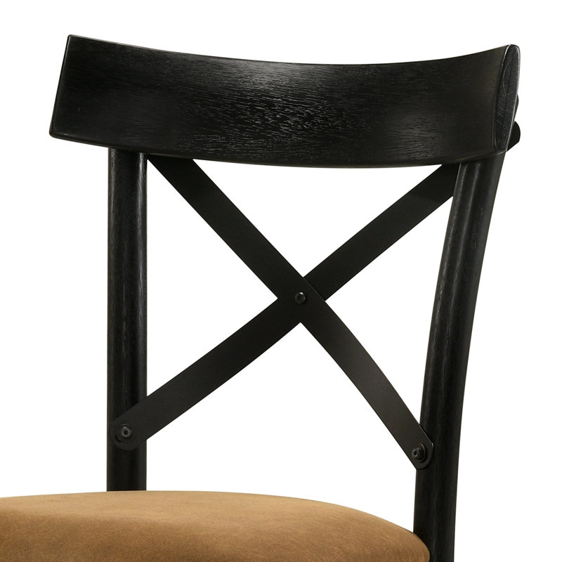 Ensemble de 2 chaises d'appoint en cuir Hillary Aire