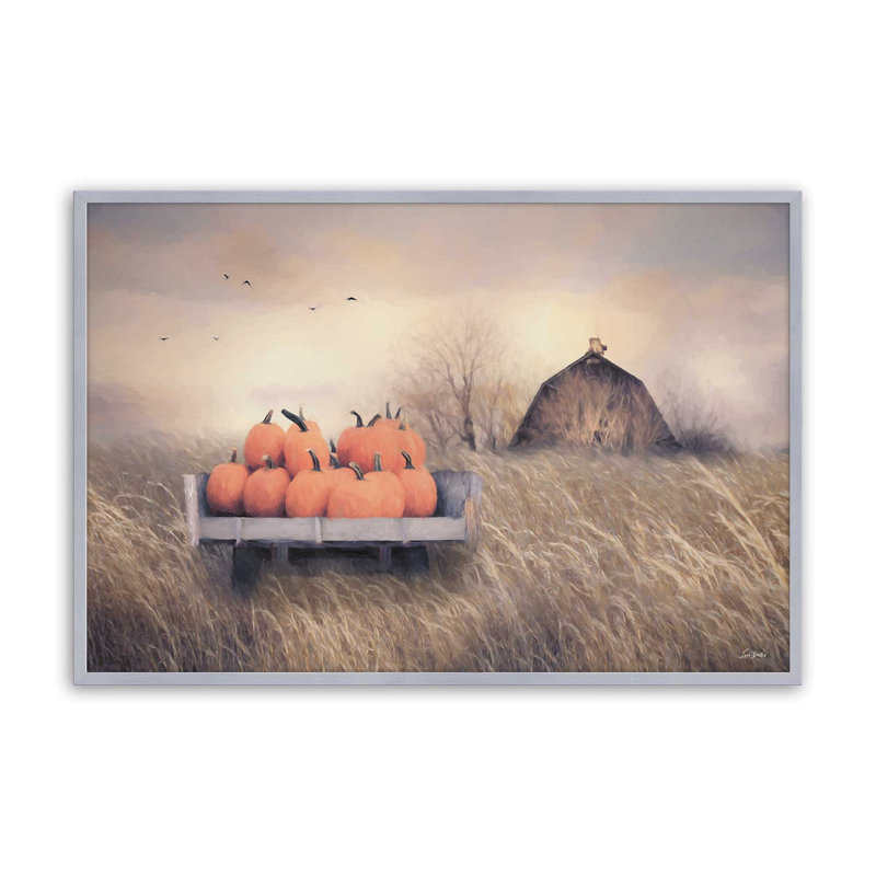 «Autumn Haul I» par Lori Deiter, reproduction d'art, L 18 po x H 12 po, Argent, Impression encadrée