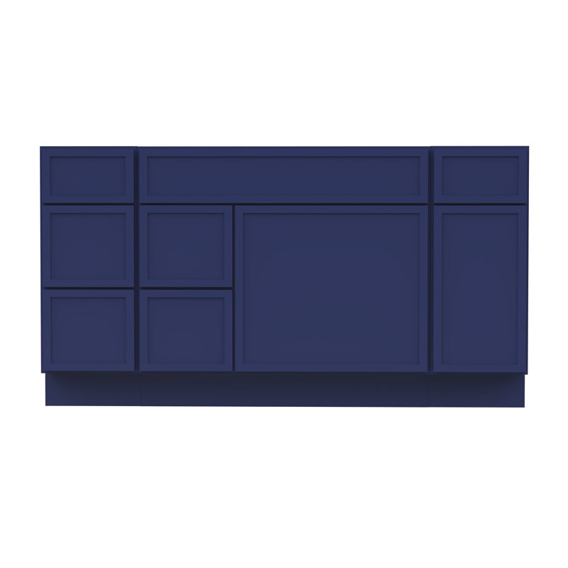 Base de meuble-lavabo simple 60 po seulement, Bleu