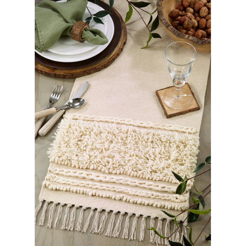 Phaedra Solid Color 100% Cotton Table Runner