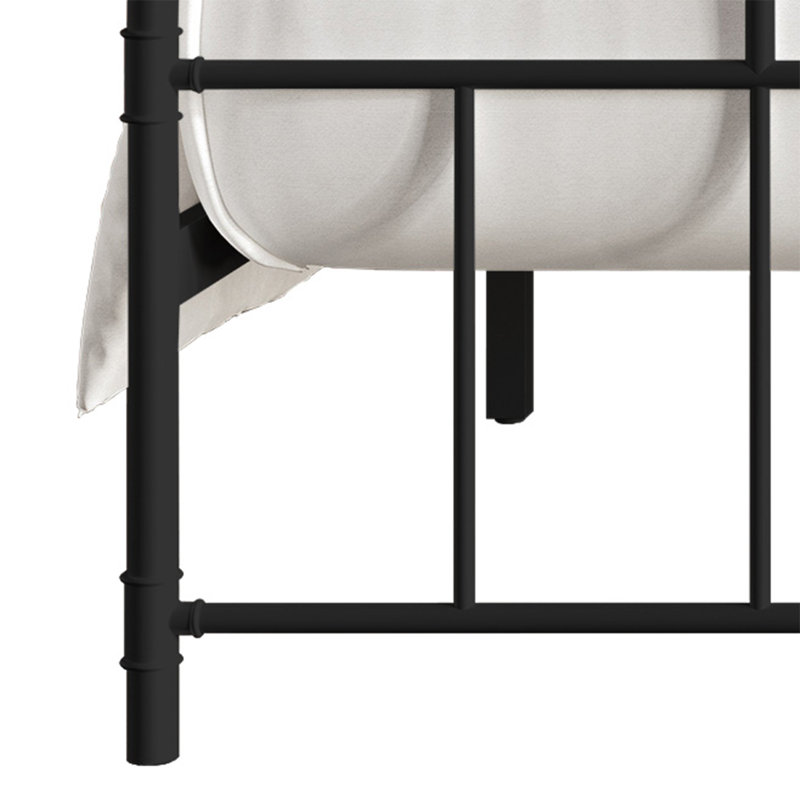 Avier Metal Spindle Bed, Full, Black