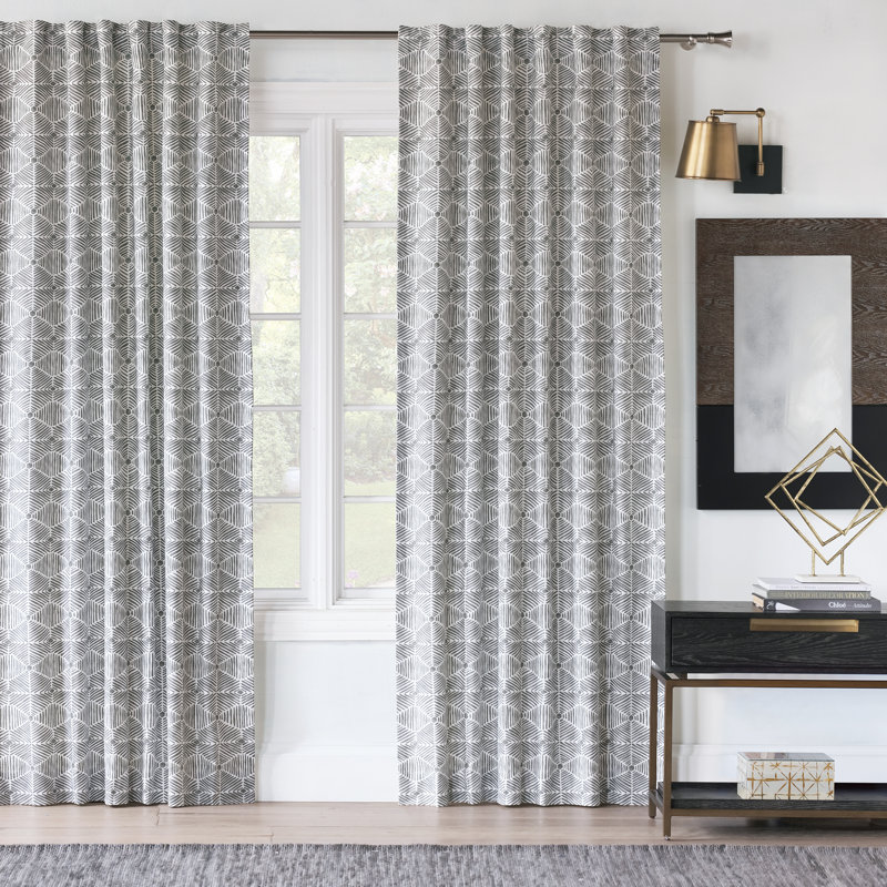 Veldman Room Darkening Curtain, 48" W x 108" L, Gray