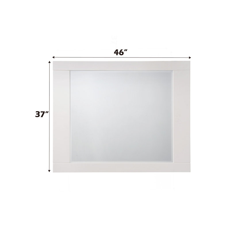Stylish And Functional White High Gloss Finish Mirror For Interior Decoration