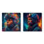 Light Years In Color - Ensemble de 2 collages carrés pour hommes-391694398-391694402