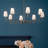  Classic 8 Light Chandelier with White Linen Shades-597268139