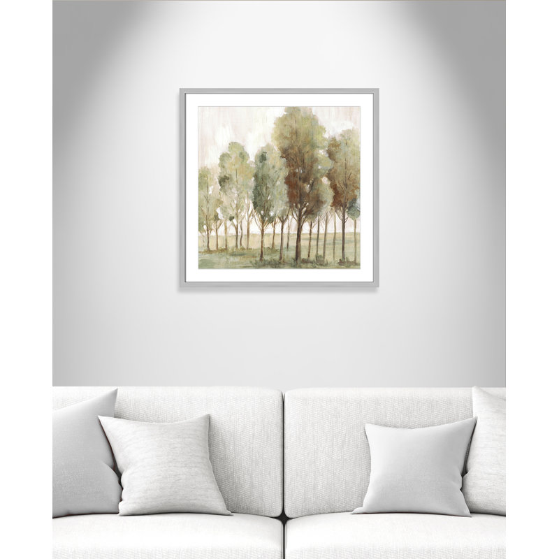 «Silent Fall II» par Eva Watts, Argent mat, L 27,5 po x H 27,5 po, Imprimé mat