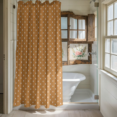 Gold Dots - Premium Shower Curtain
