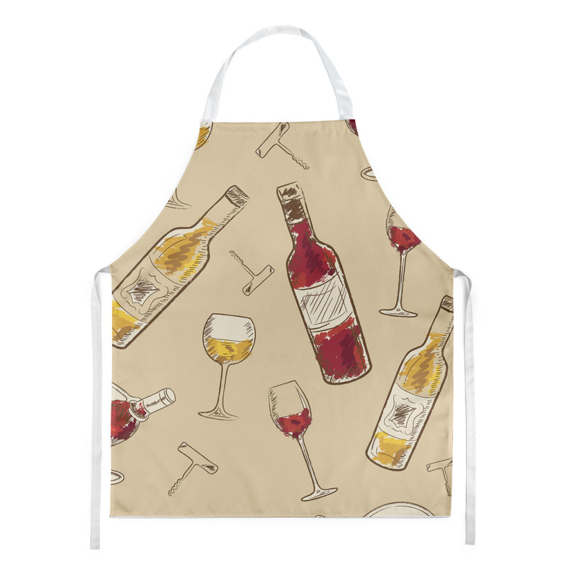 Tablier, Beige / Rouge