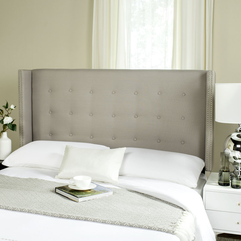 Burch Upholstered Headboard, Queen, Linen Taupe