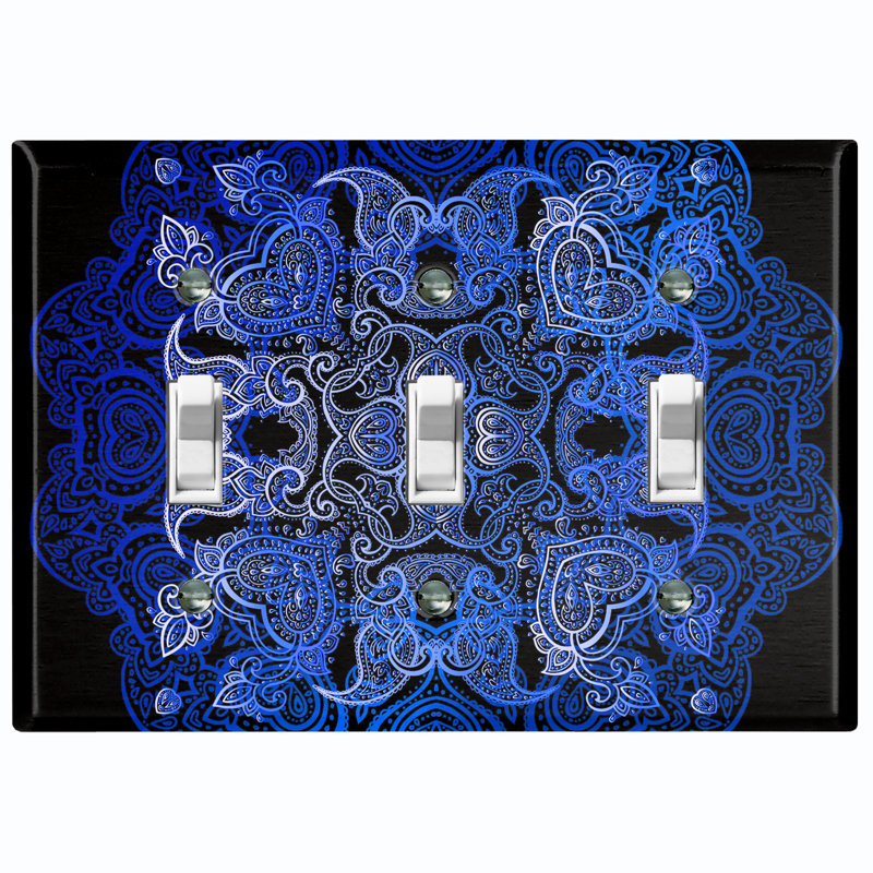 Plaque murale d'interrupteur à bascule Mandala