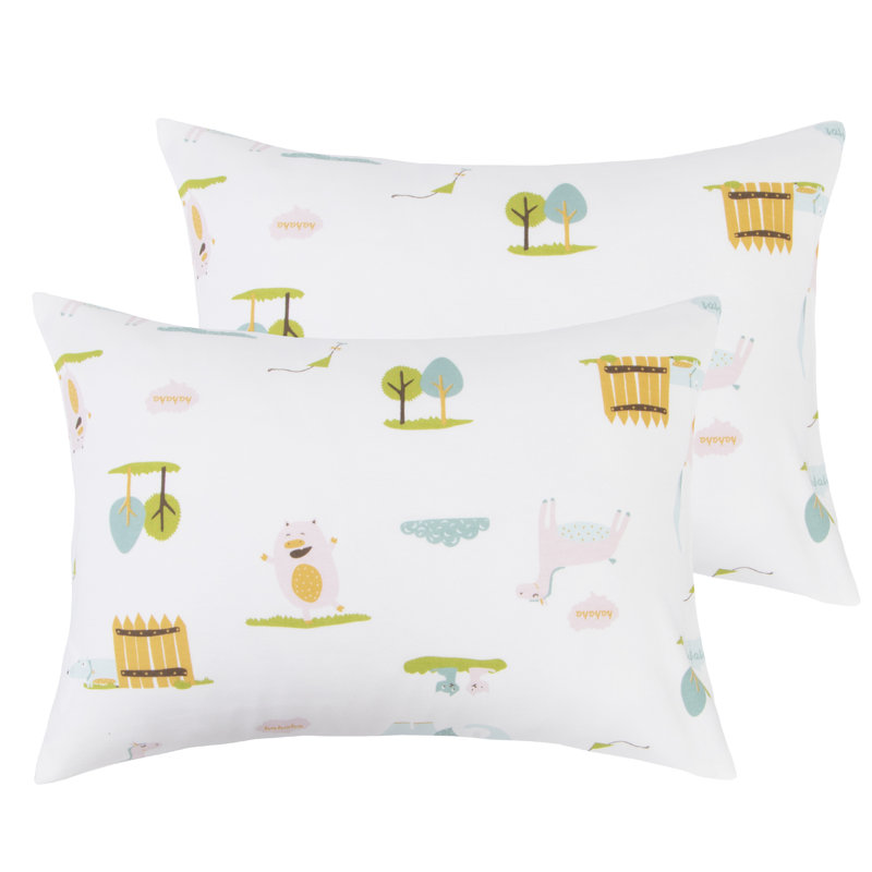 Taies d'oreiller en coton pour tout-petits, 13 po x 18 po, fermeture à enveloppe, cochon - NTBAY