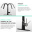 Robinet escamotable de cuisine noir, conception à poignée simple, contemporain, robinet en céramique, laiton, robinet à plaque de pont avec fonction, poignée, moderne, inclus