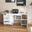 Table de machine à coudre pliable de 58 po avec roulettes verrouillables, station de bricolage avec plusieurs tablettes de rangement, bacs et armoire