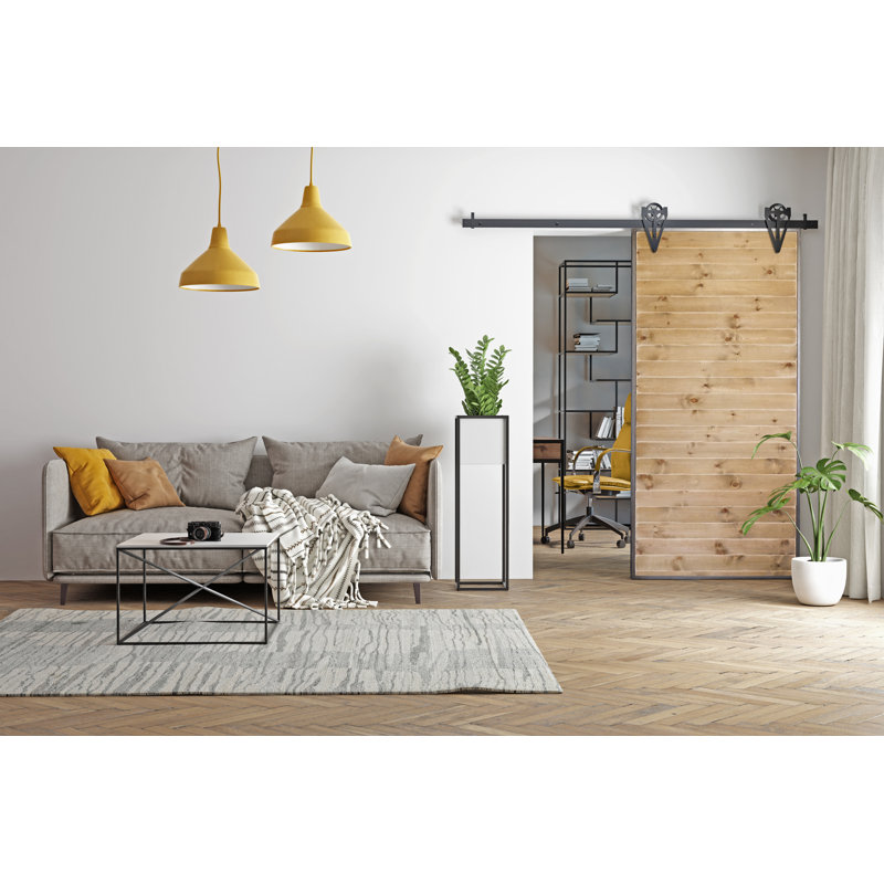 Taliyah Solid Pine Sliding Door Primed, Walnut