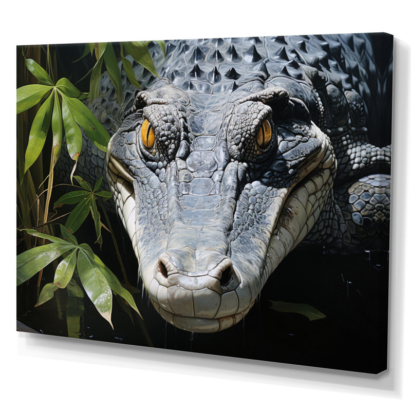 Crocodiles d'Afrique, Toile tendue, H 30 po x l 40 po x P 1,5 po