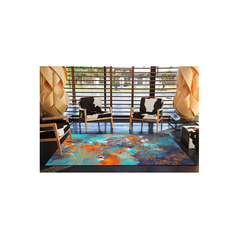 Tapis lavable à motifs Modern Galaxy, Sous-tapis rectangulaire 3 pi 11 po x 5 pi 11 po i