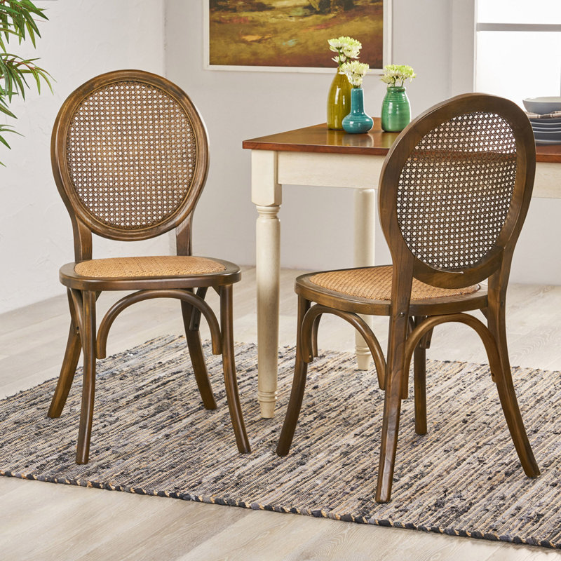 Ensemble de 2 chaises de salle à manger modernes, Brun