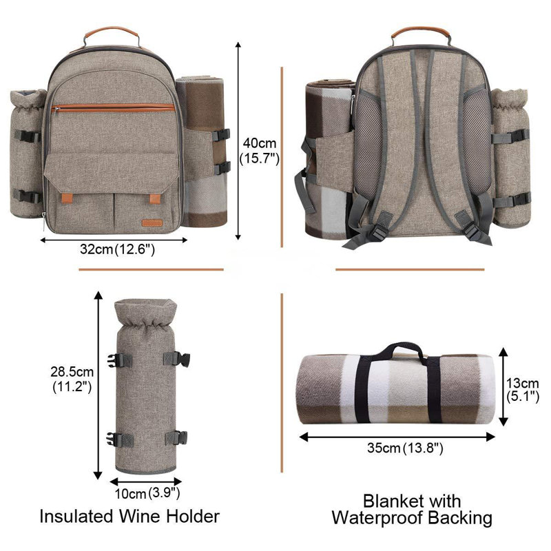 Polyester Picnic Cooler, Brush Beige