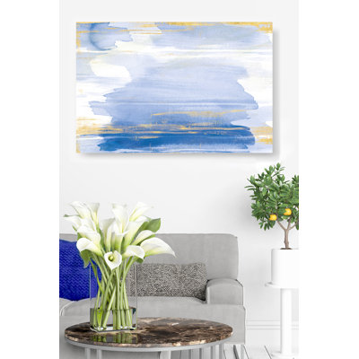 Bleu, bleu, bleu sarcelle, blanc, doré, contemporain