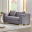 Canapé Chesterfield classique en velours avec détails cloutés dorés-1886495279-1886495277