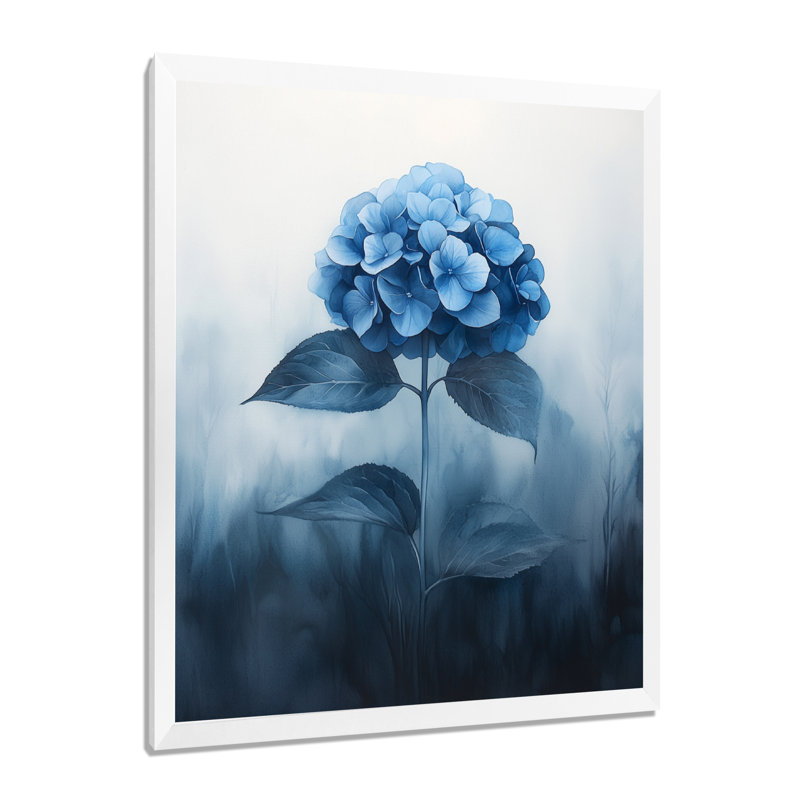 Paone - Art mural sur toile à motif floral, H 44 po x l 34 po, Reproduction encadrée sans passe-partout, Blanc