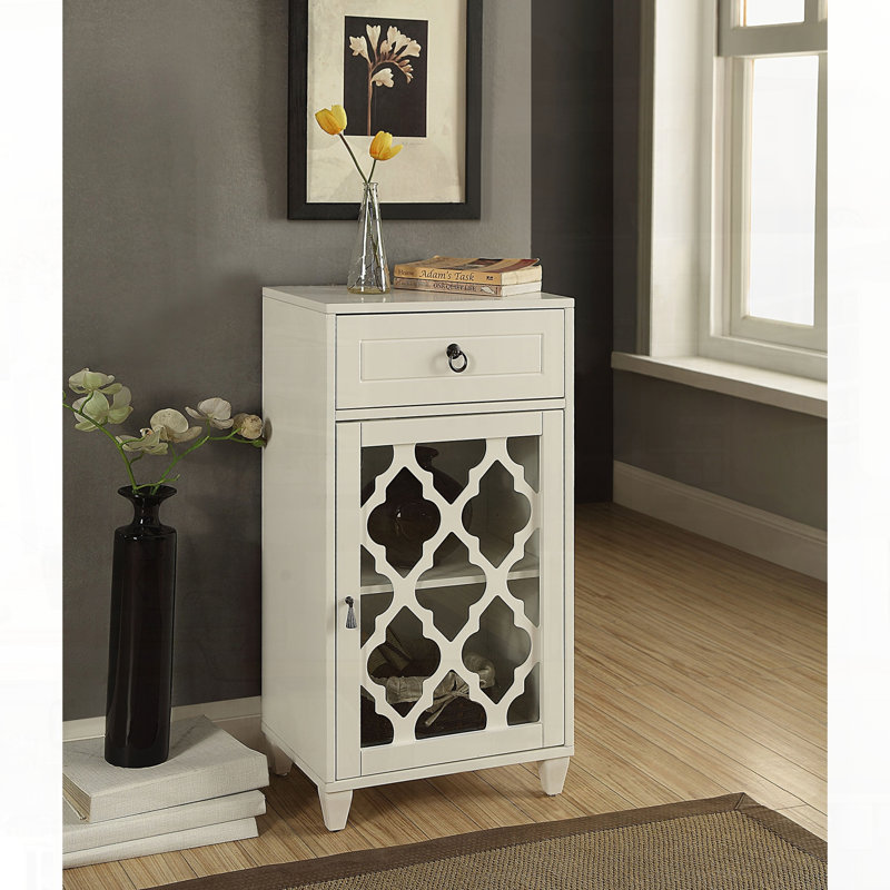Table d'appoint avec porte en verre pour une élégance fonctionnelle et sophistiquée