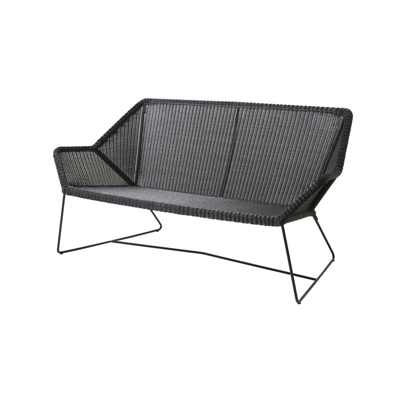 Breeze 60.7" Wide Outdoor Loveseat, Black
