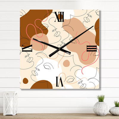 Une ligne de belle femme - horloge murale moderne