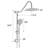Wall Mounted Dual Shower Head - 10" Rain And Handheld To Wear Brushed Nickel With Adjustable Angle For Optimal Showering Metal