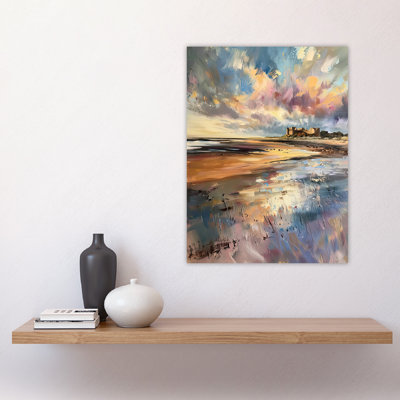 Bamburgh Castle Colourful Northumbria Wall Art Print