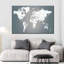 «Wooden World Map III», reproduction sur toile-1215646840