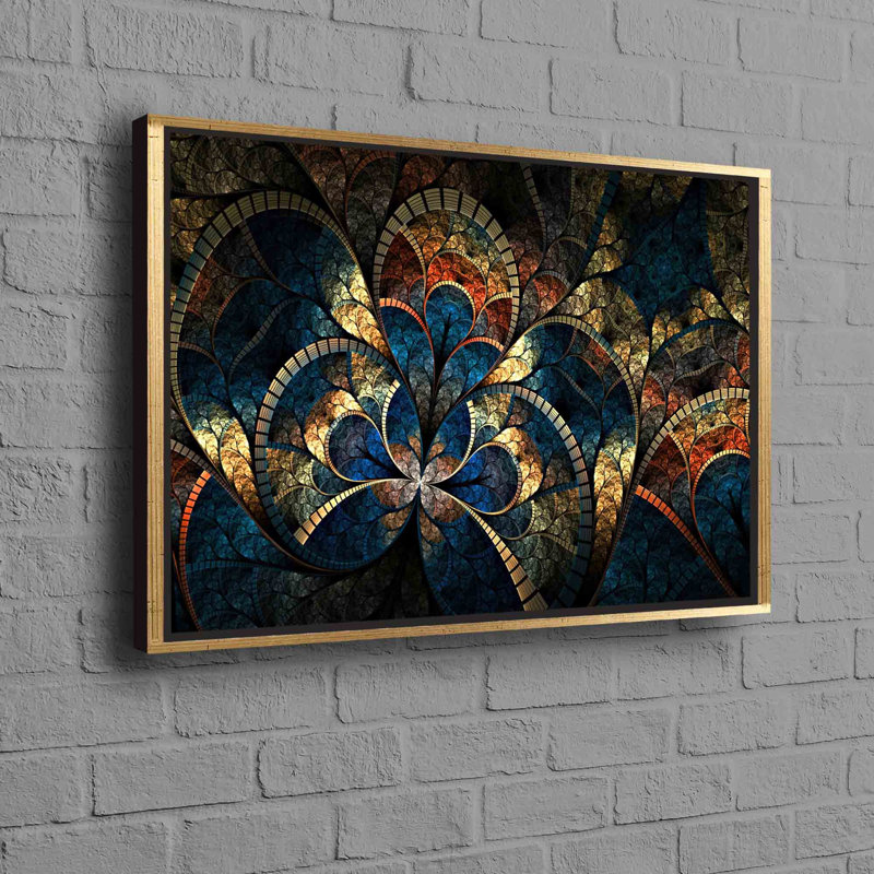 Print on Canvas, Framed Print without Mat, Gold, 50cm H x 70cm W