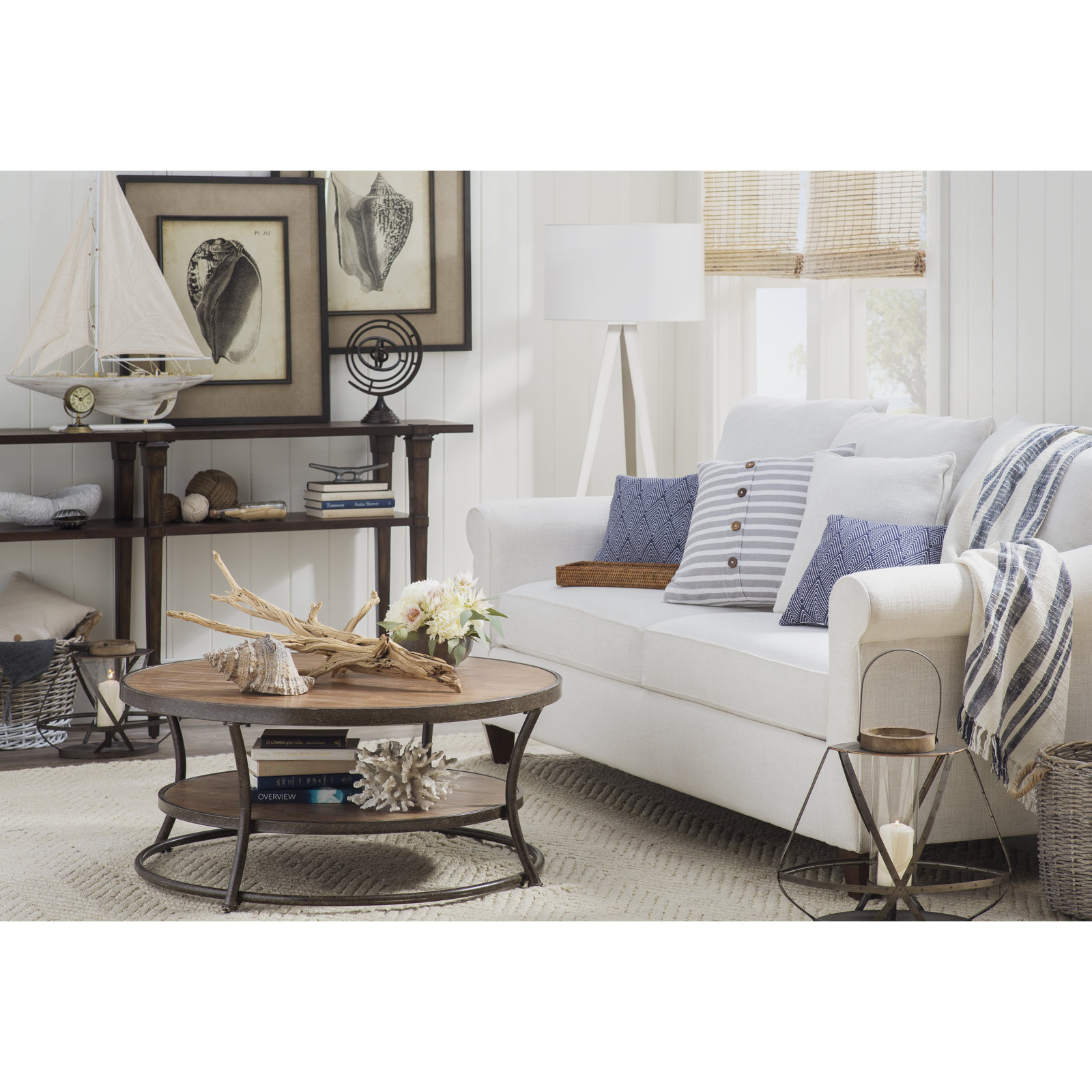 HomeAccent 80'' Solid Wood Console Table