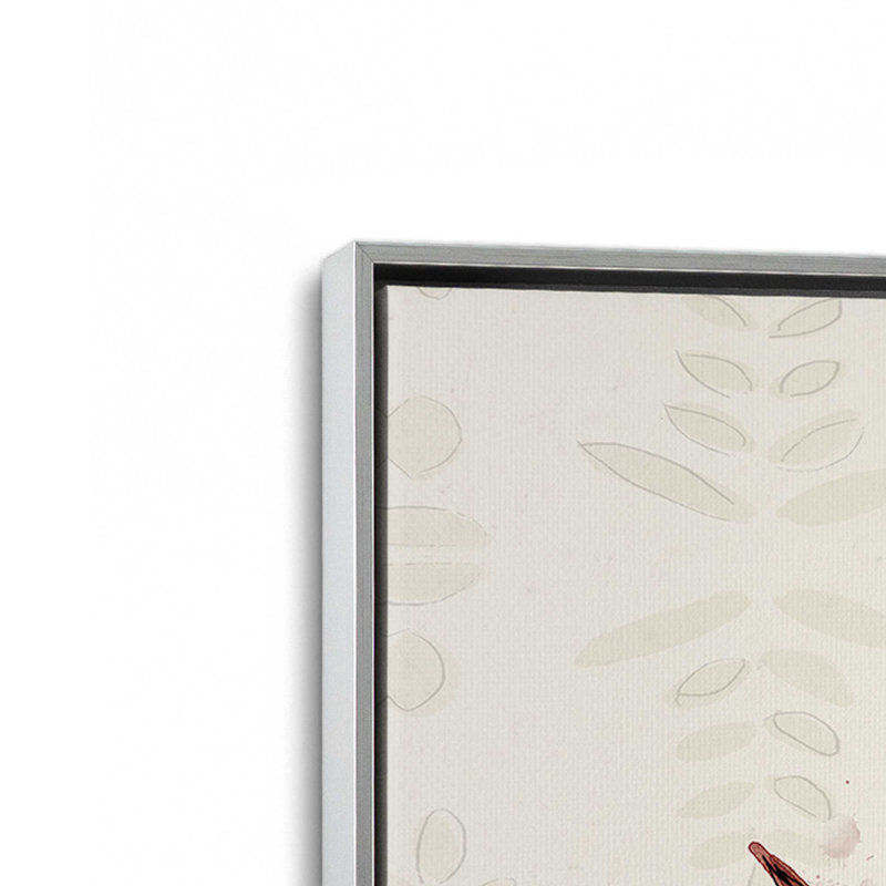 «Festive Blooms IX» par Anne Tavoletti, reproduction d'art, H 40 po x l 30 po, Argent argent, Cadre flottant