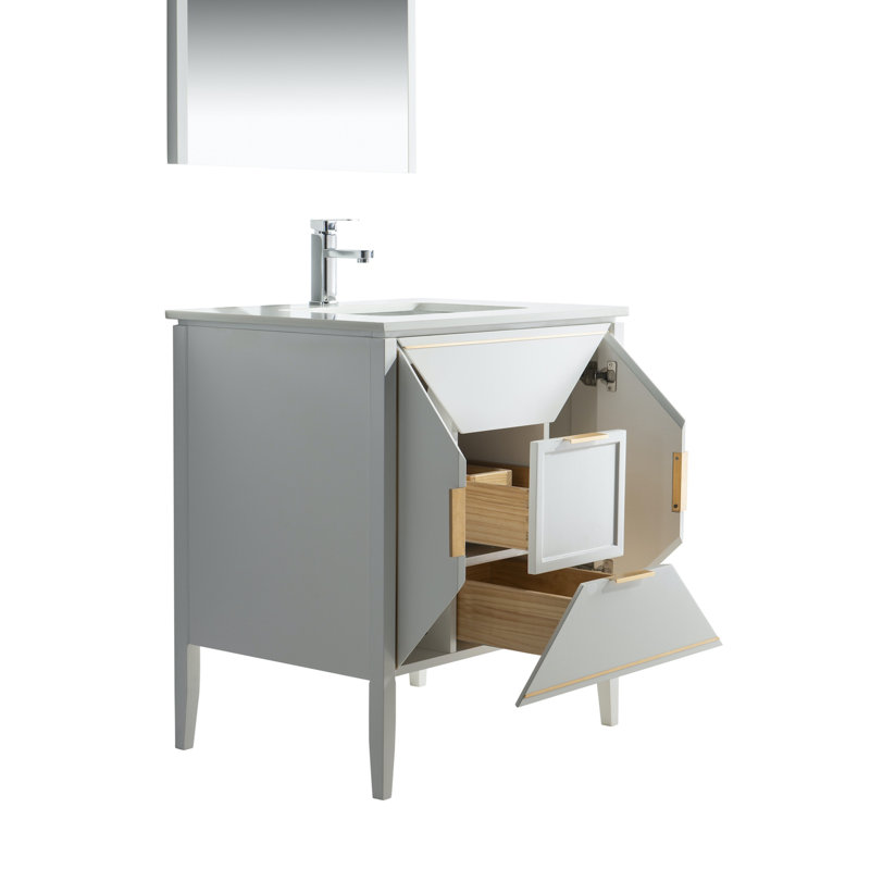 Ensemble de meuble-lavabo simple 30 po, Blanc