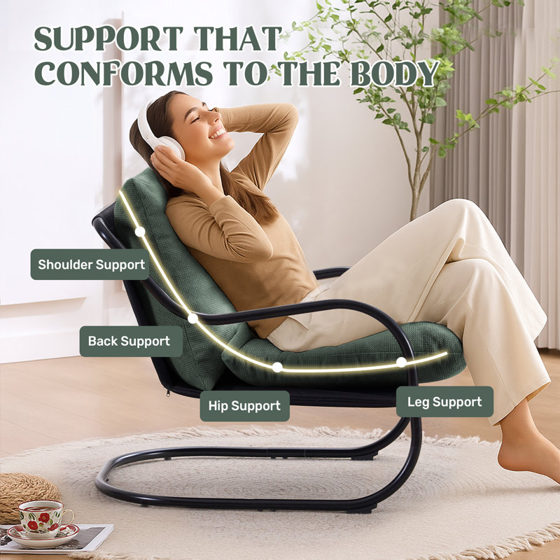 Méridienne Modern, Microfibre / microsuède vert