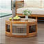 Table basse d'extérieur en bois d'acacia 27,95 po - corde de style bohème d'appoint tissée à la main avec durabilité