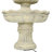 Duque Pineapple Traditional White Fiberglass 3-Tiered Outdoor Water Fountain