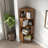 Cidalina Corner Bookcase Bookshelf Storage Cabinet Bamboo Display Shelf